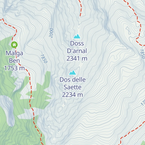 Map of Dos delle Saette