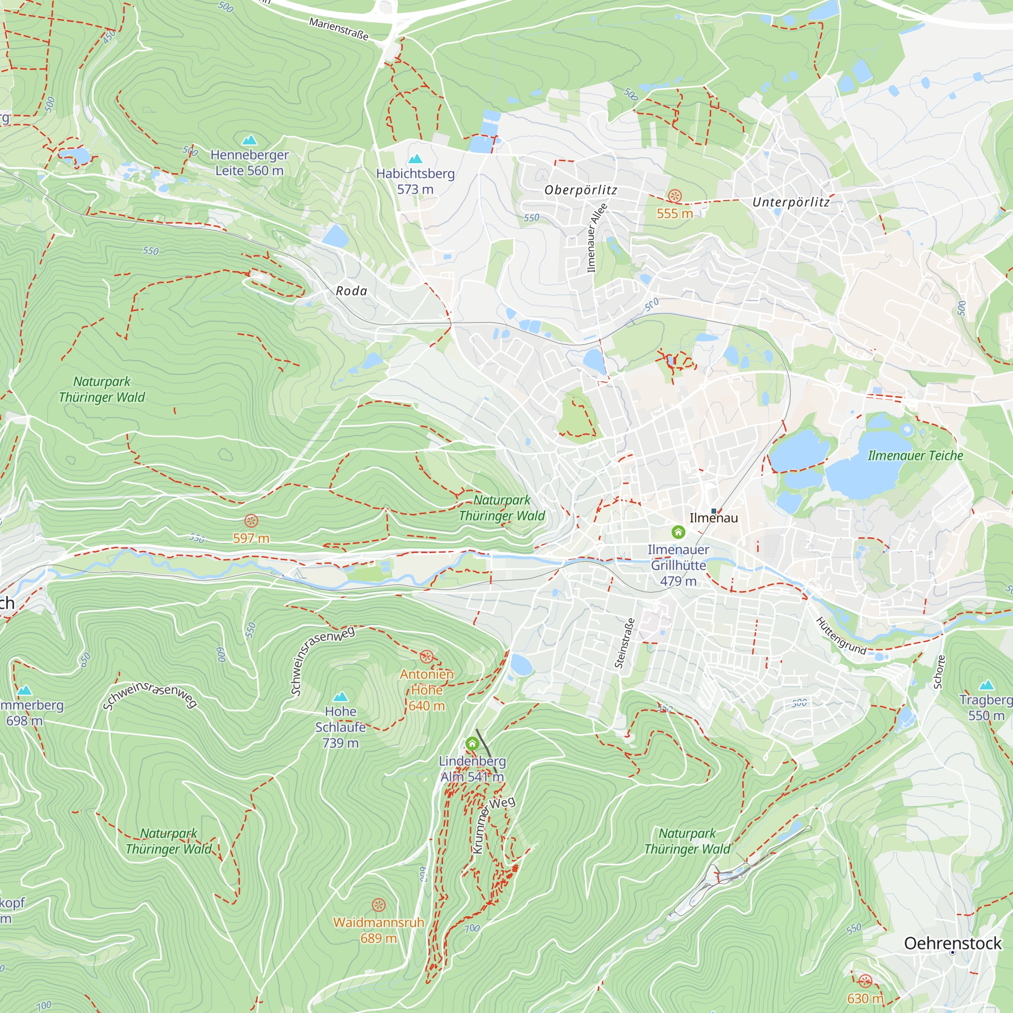 Ravené-Hütte map