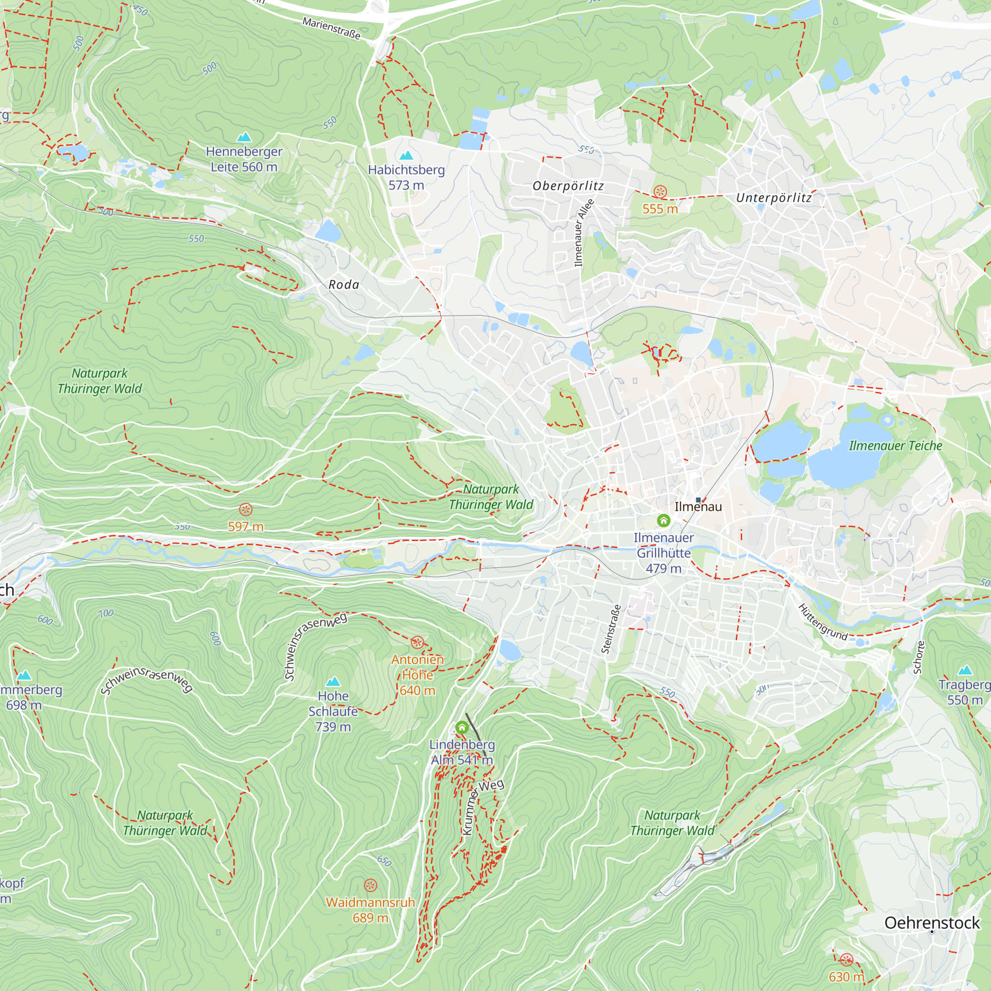 Ravené-Hütte map