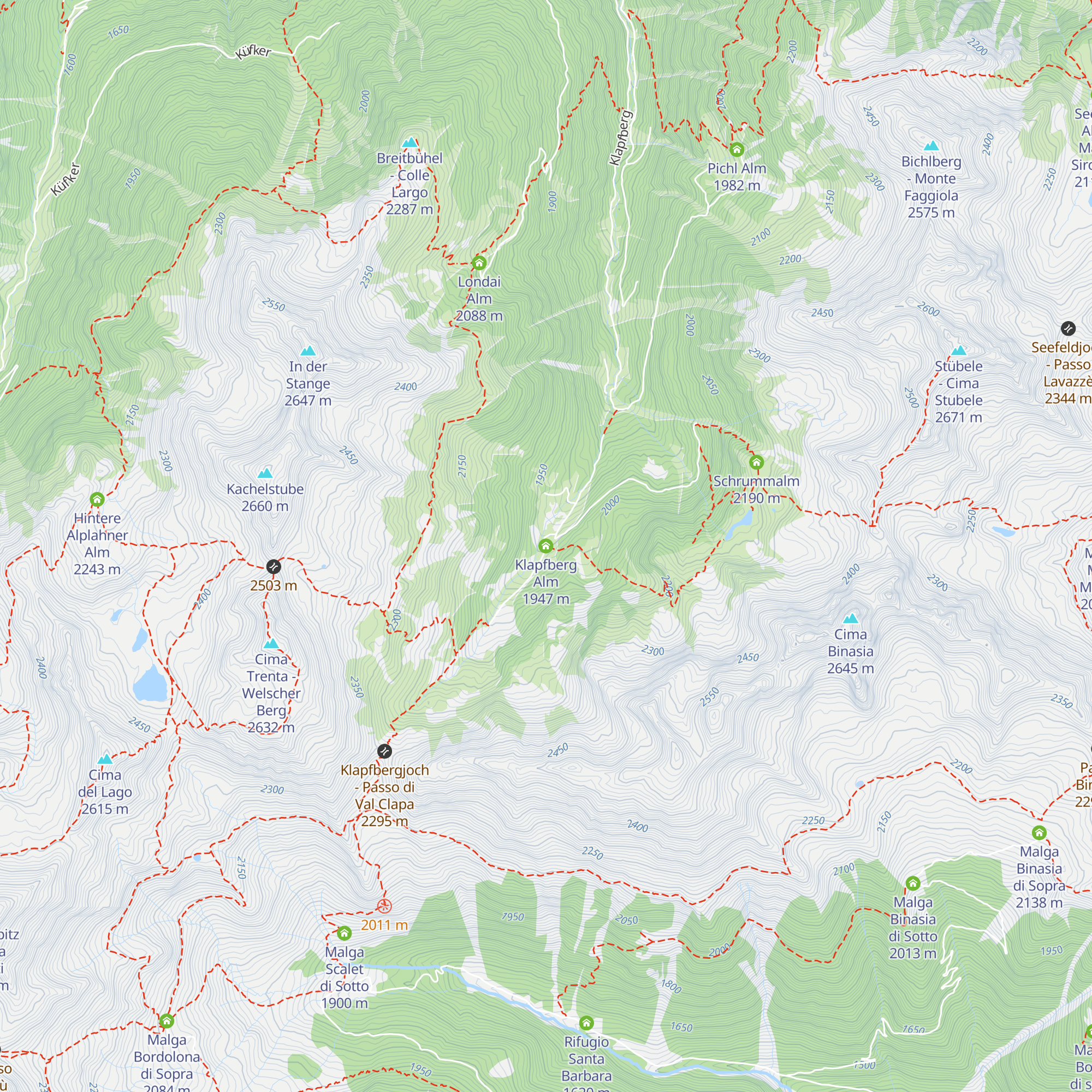 Klapfberg Alm map