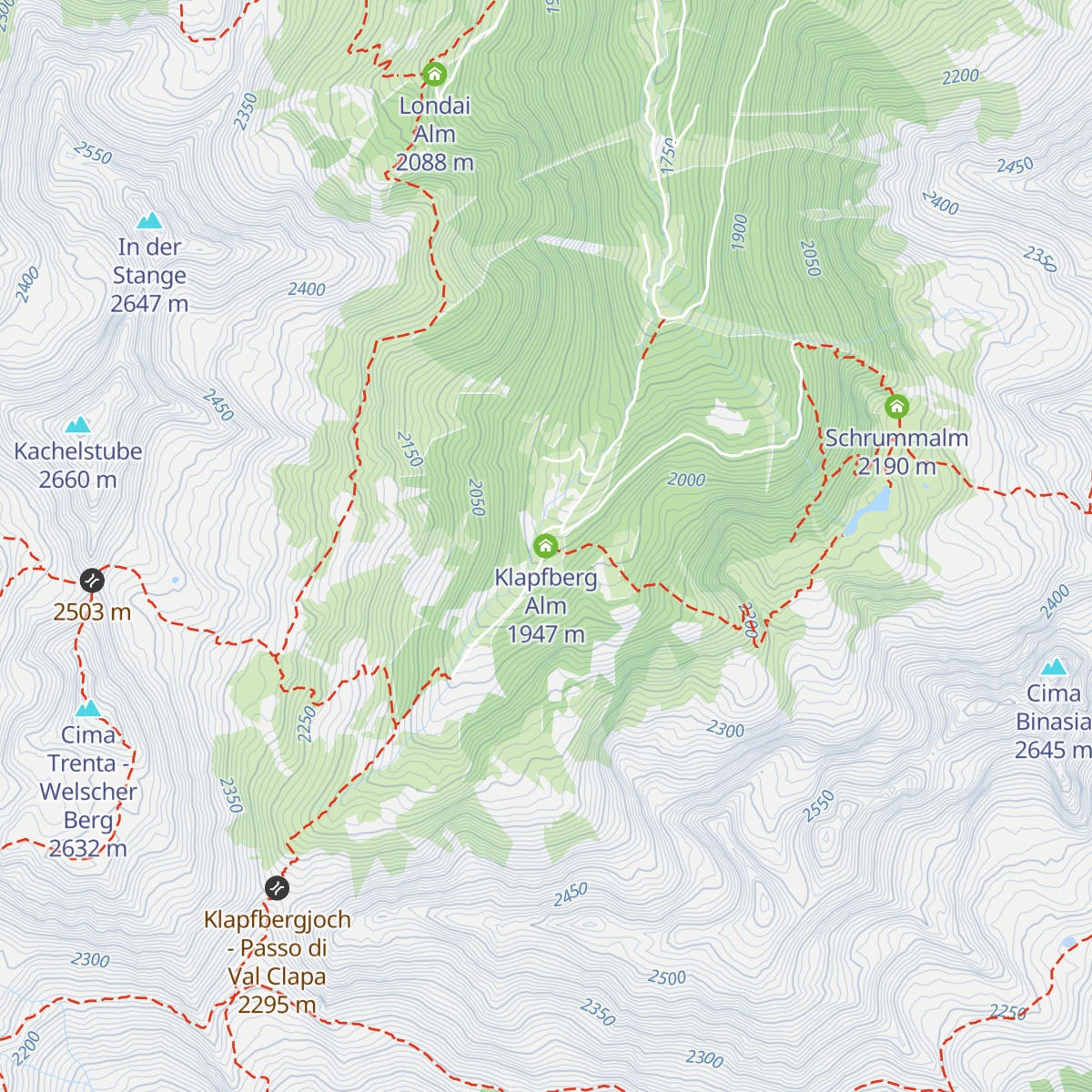 Klapfberg Alm map