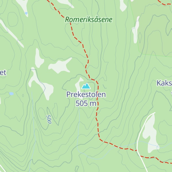 Map of Prekestolen