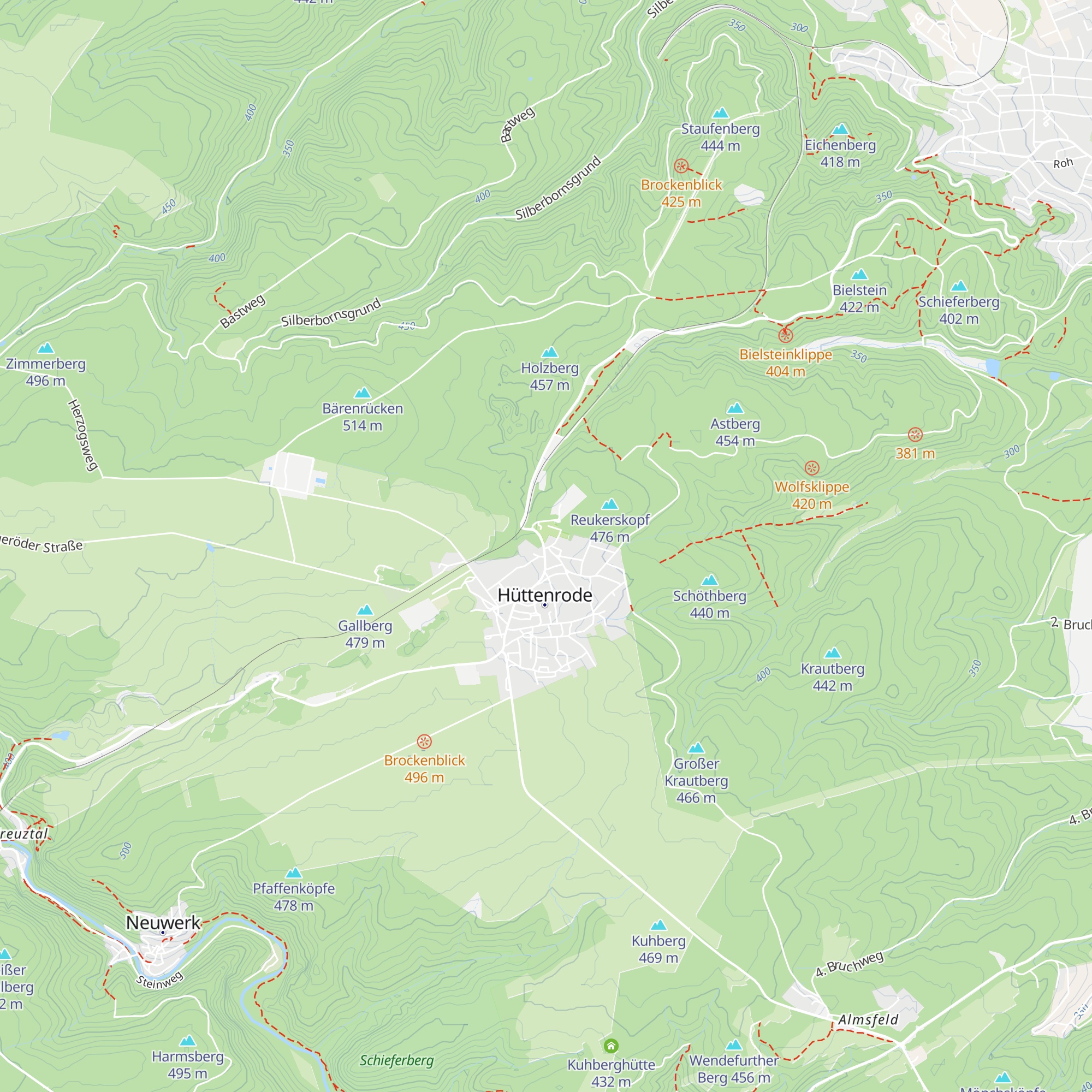 Anglerverein Hüttenrode map