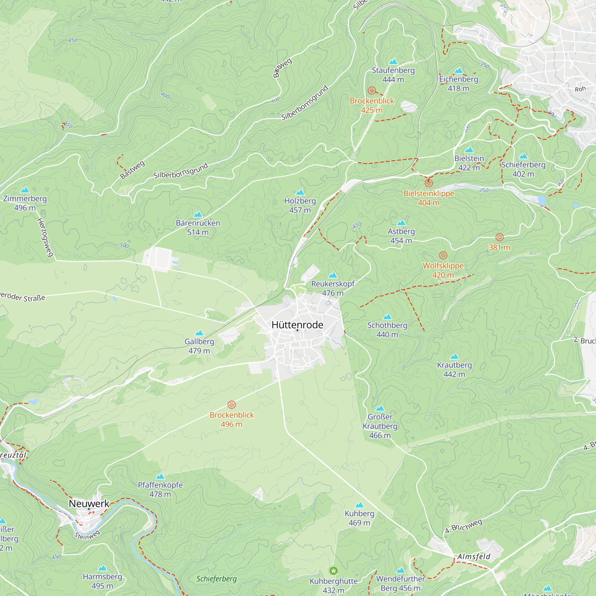 Anglerverein Hüttenrode map