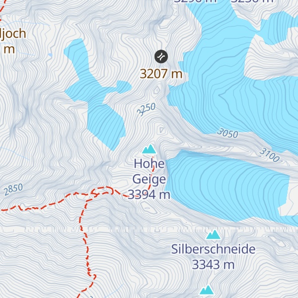 Map of Hohe Geige