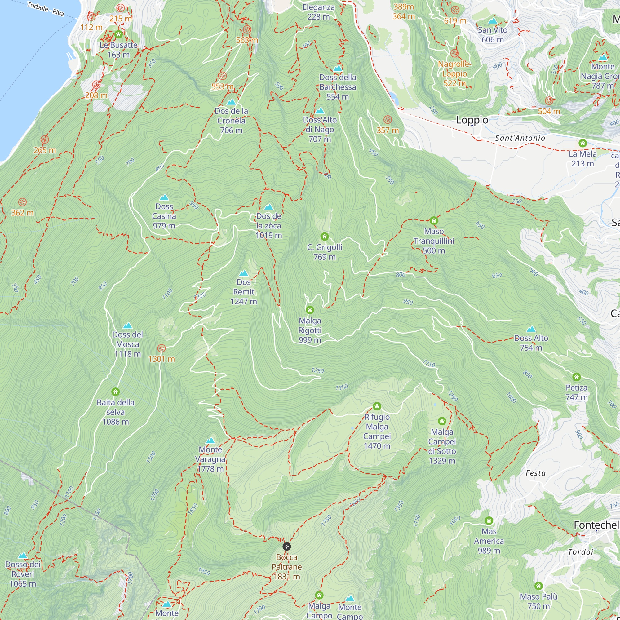 Malga Rigotti map