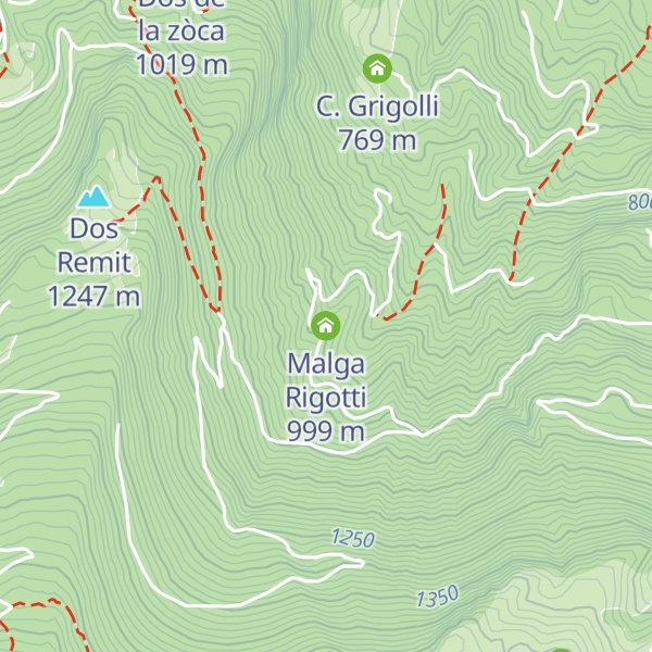 Map of Malga Rigotti