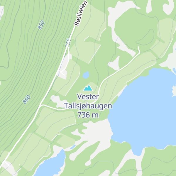 Map of Vester Tallsjøhaugen