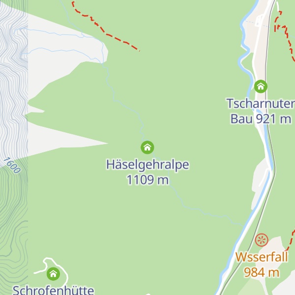 Map of Häselgehralpe