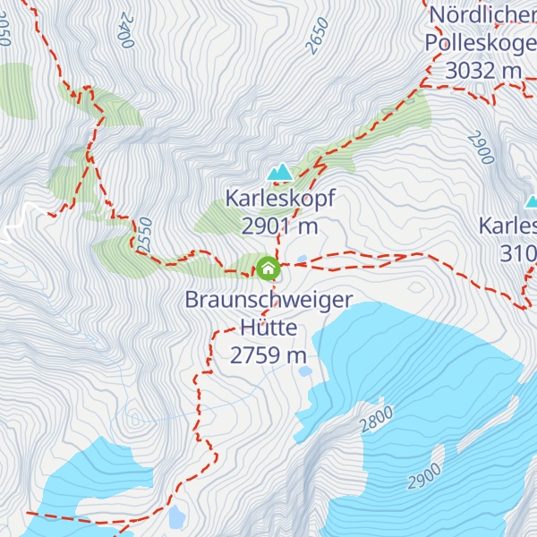 Map of Braunschweiger Hütte
