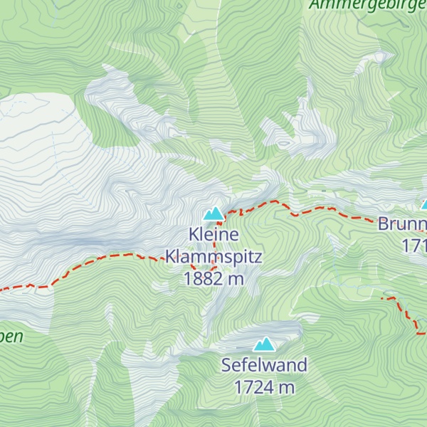 Map of Kleine Klammspitz