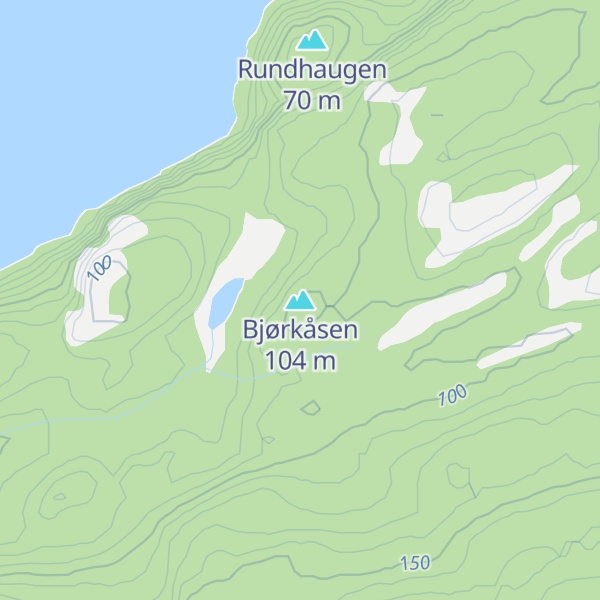 Map of Bjørkåsen