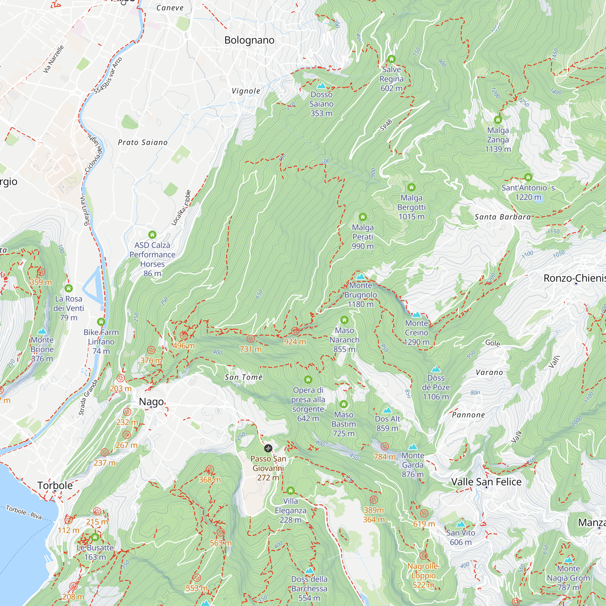 Malga Fiavei map