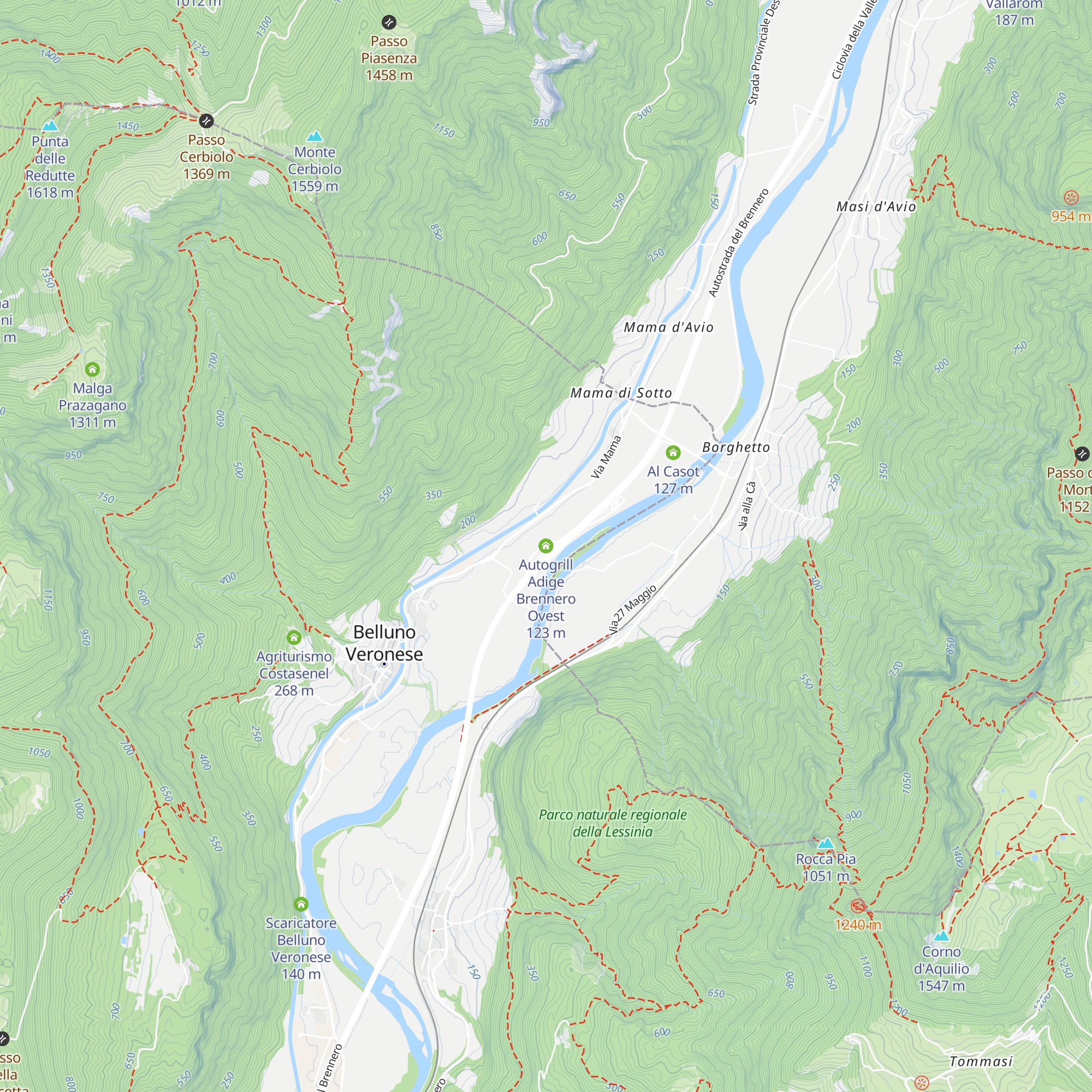 Autogrill Adige Brennero Ovest map