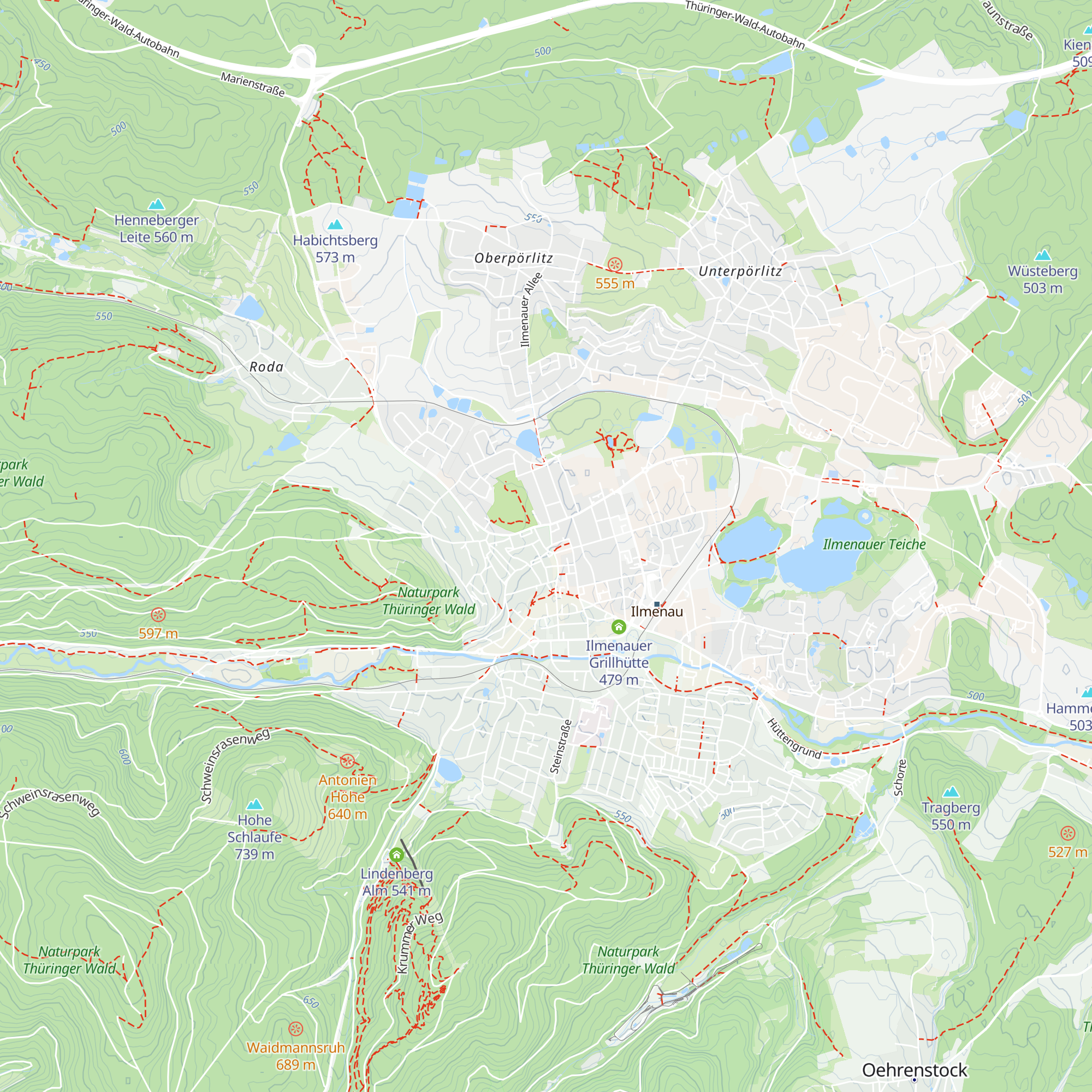 Touristik-Information Ilmenau map