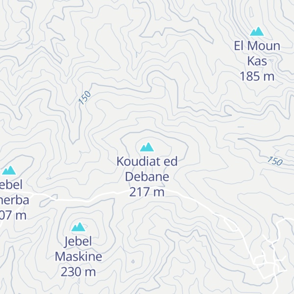 Map of Koudiat ed Debane