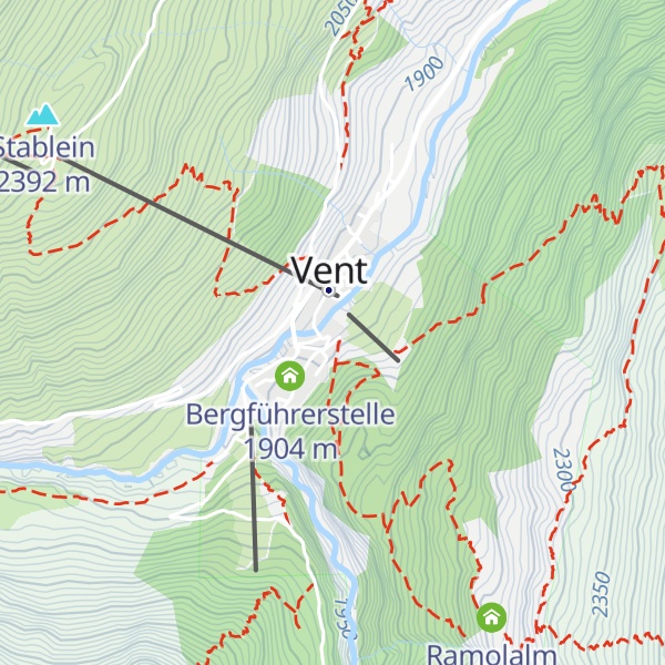 Map of Gasthaus Pension Obervent