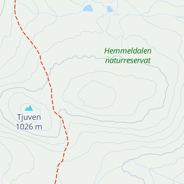 Map of Øyungsfjellet