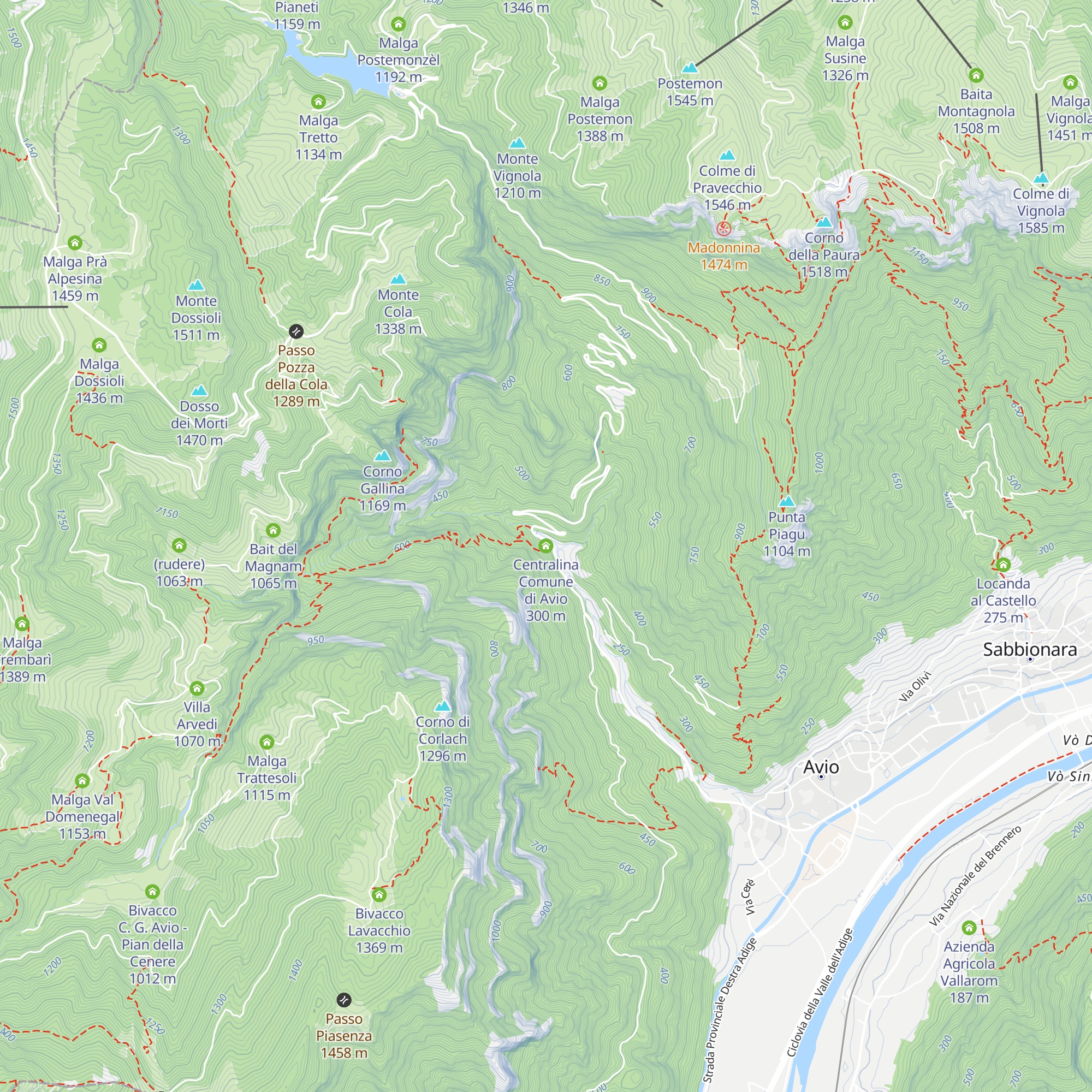 Centralina Comune di Avio map