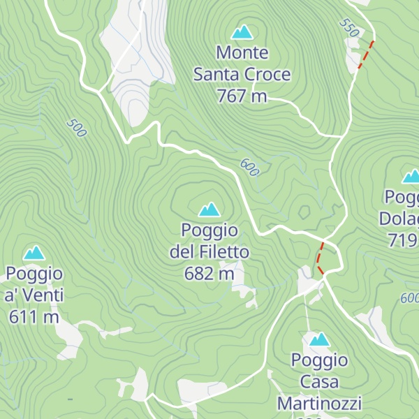 Map of Poggio del Filetto