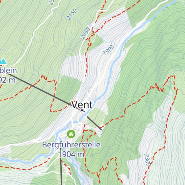 Map of Ötztal Tourismus, Informationsbüro Vent