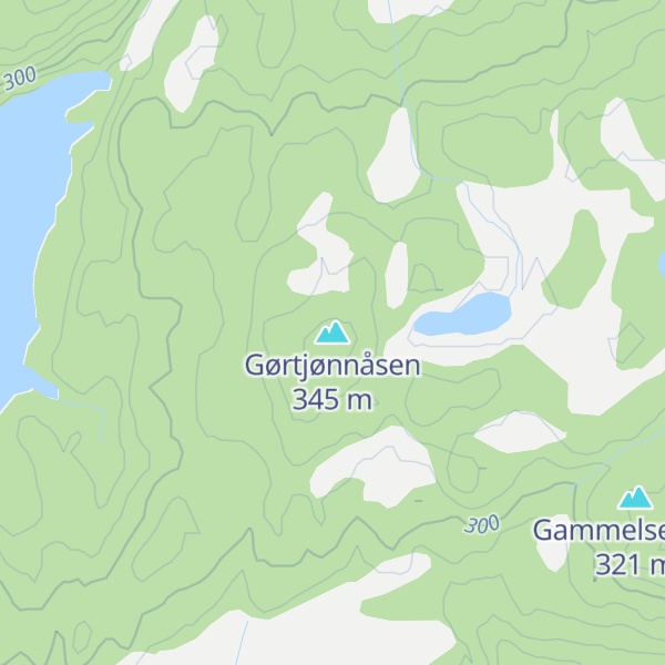 Map of Gørtjønnåsen