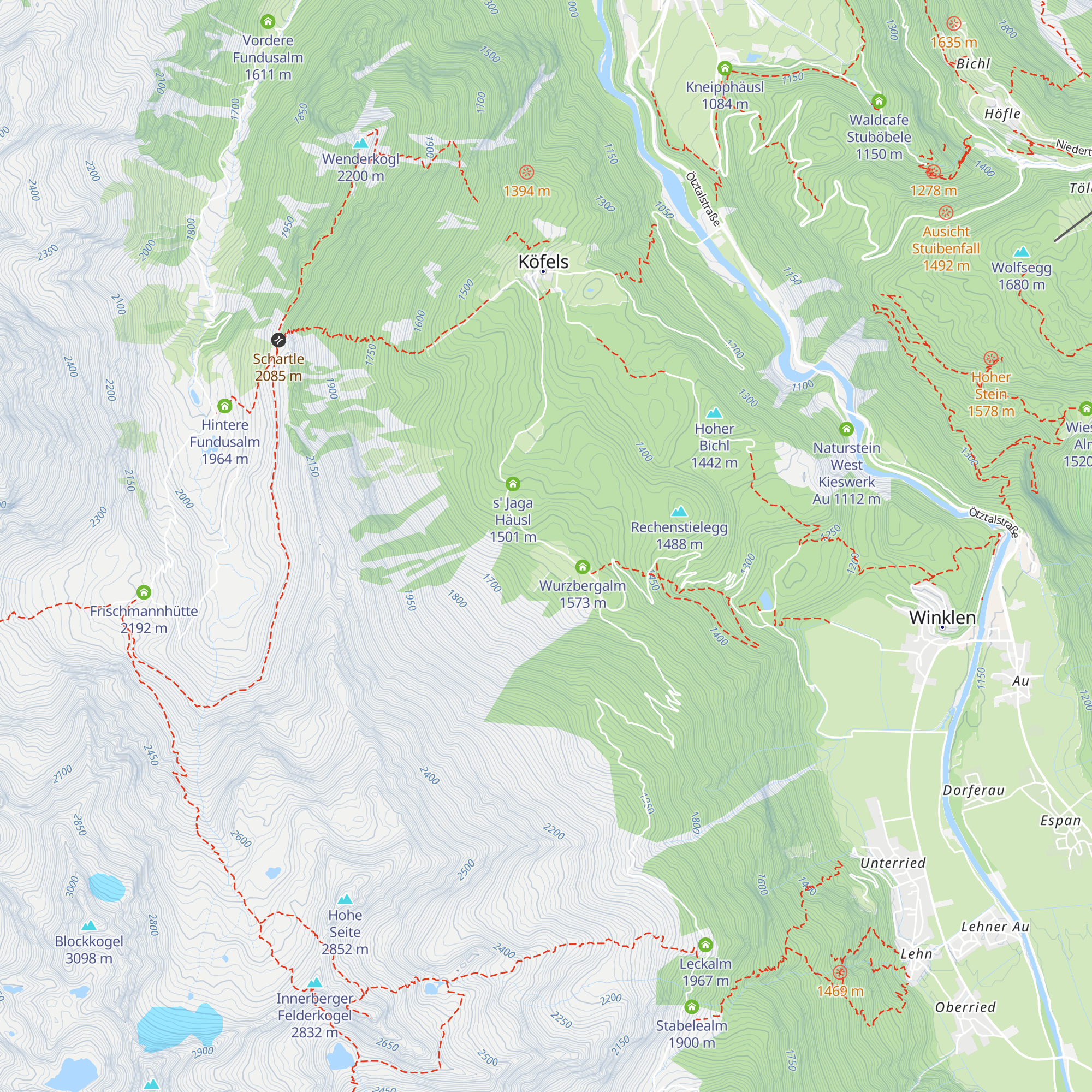 Agnes und Erich's Hütte map