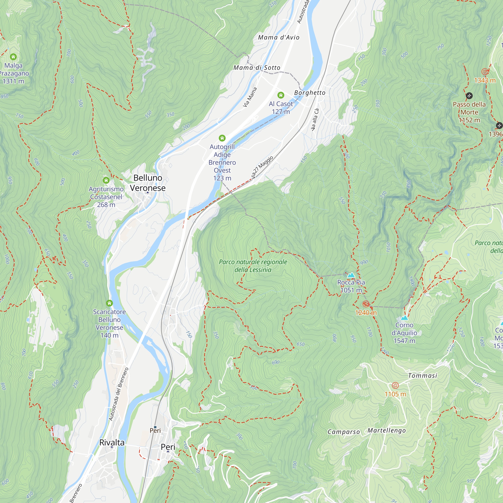 Malga Montarione map