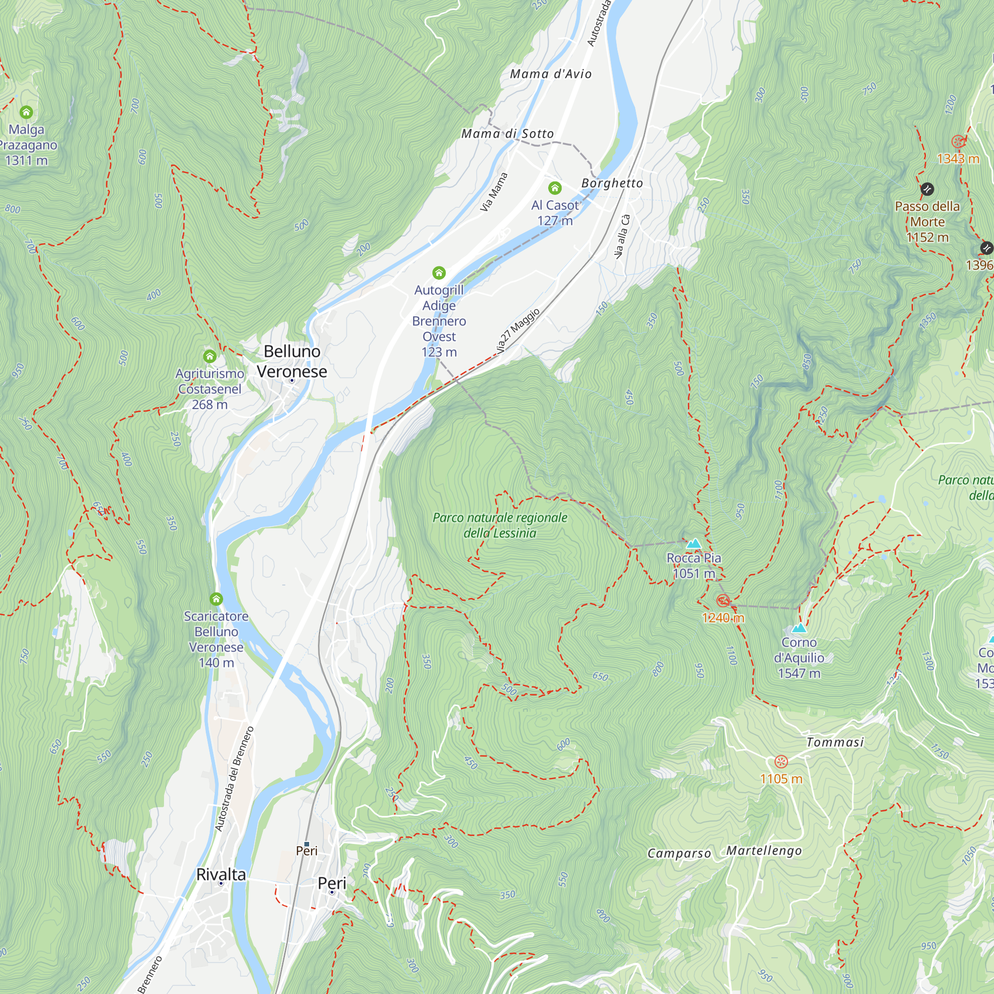 Malga Montarione map