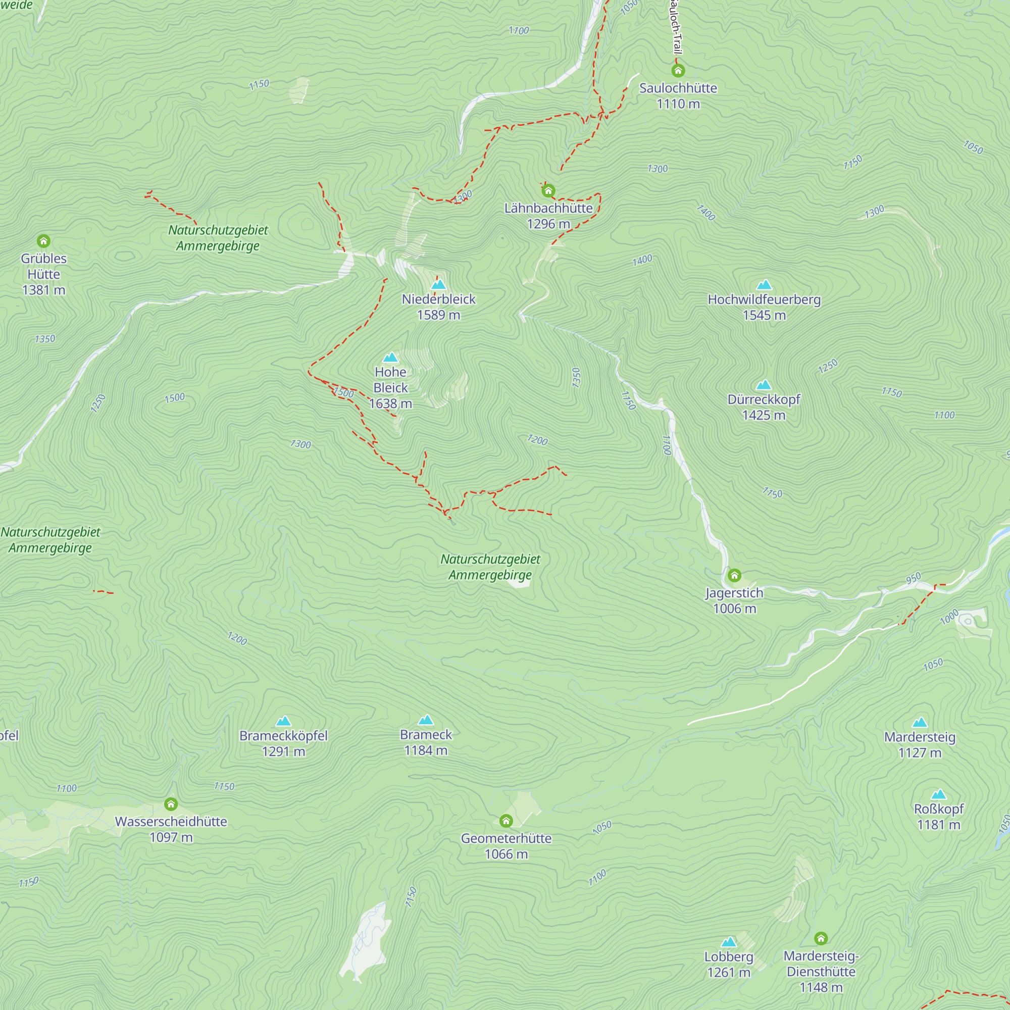 Klügerl-Hütte map