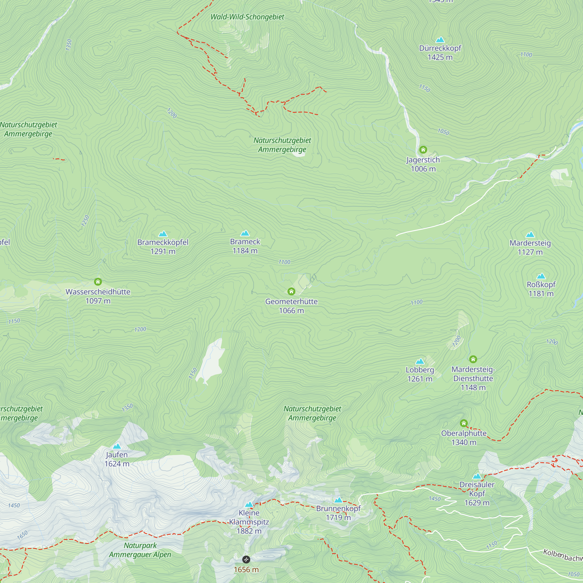 Geometerhütte map