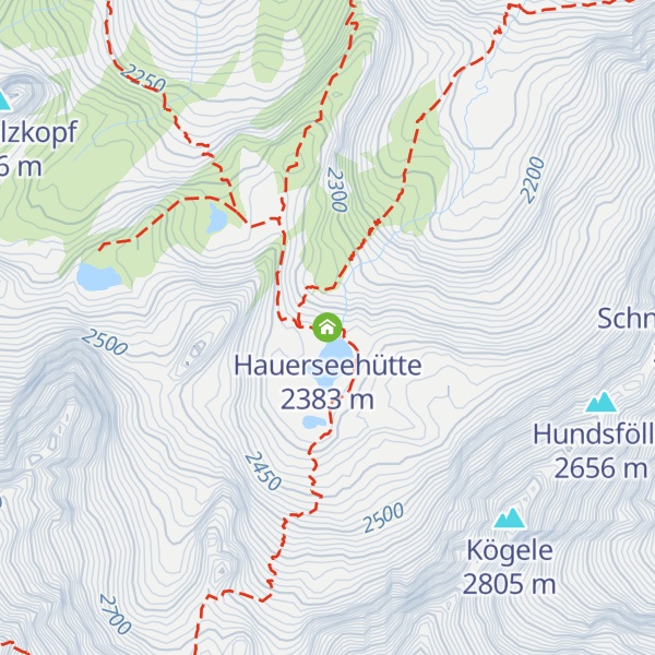 Map of Hauerseehütte