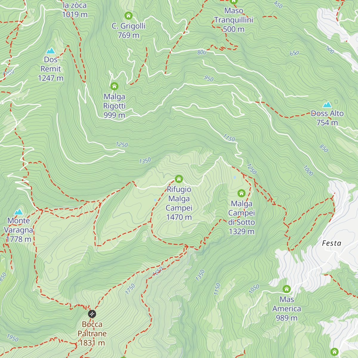 Rifugio Malga Campei map