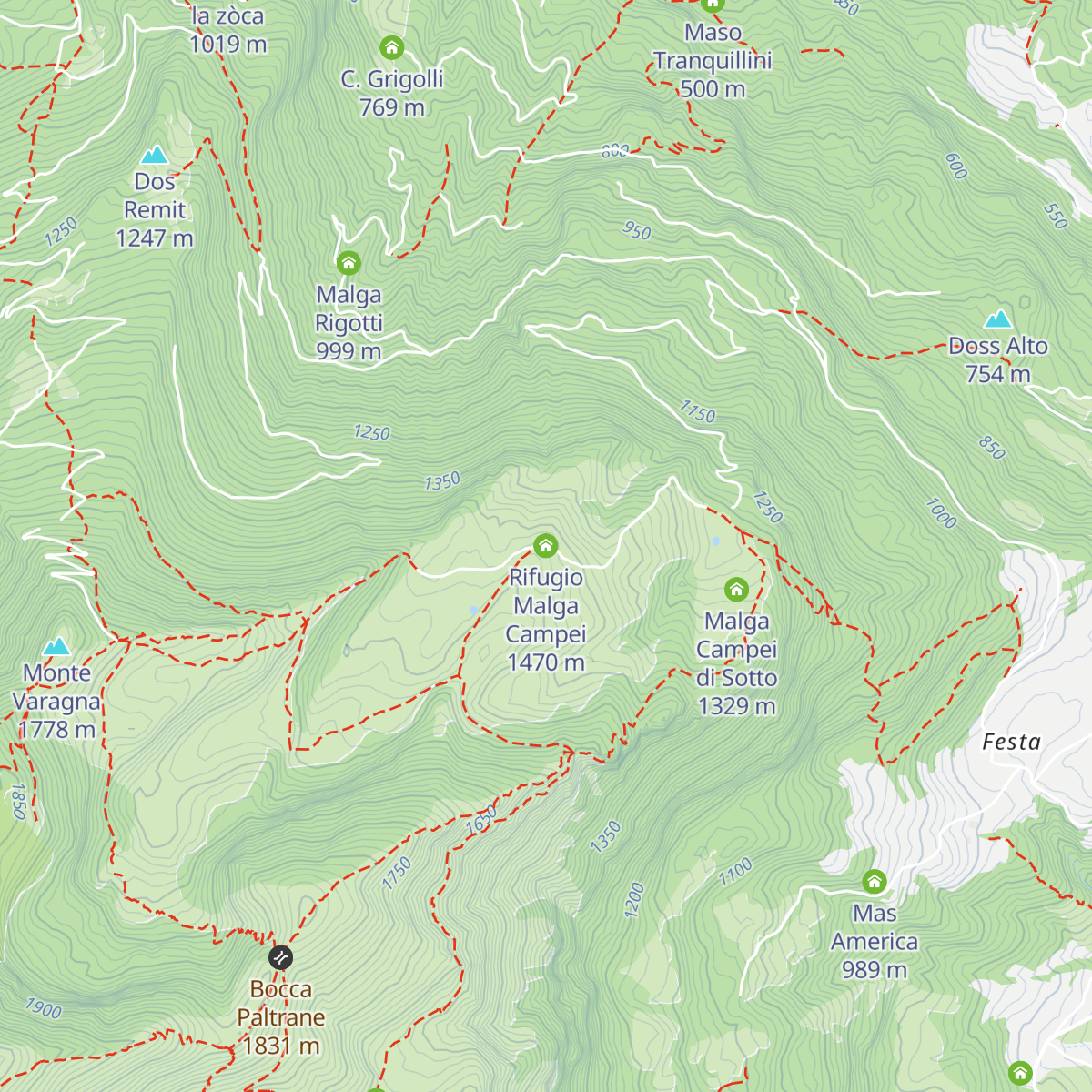 Rifugio Malga Campei map