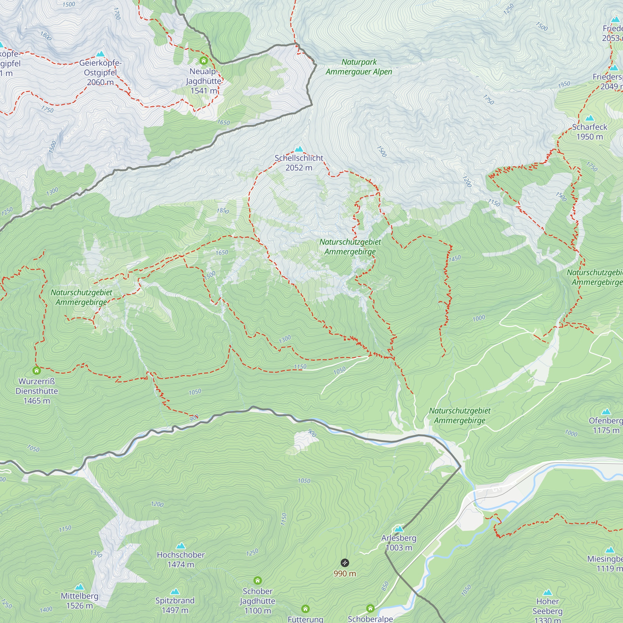Schell-Alm map