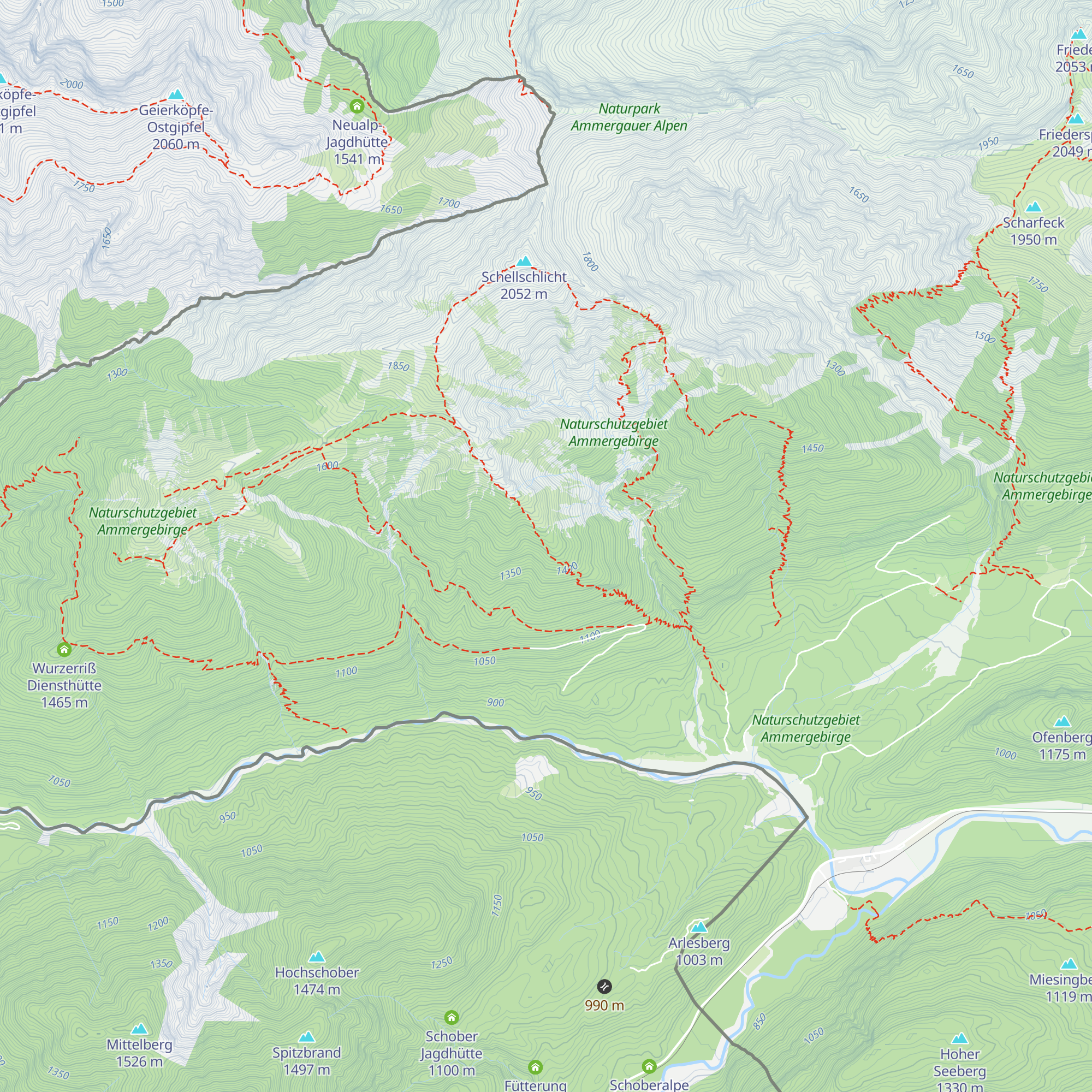 Schell-Alm map