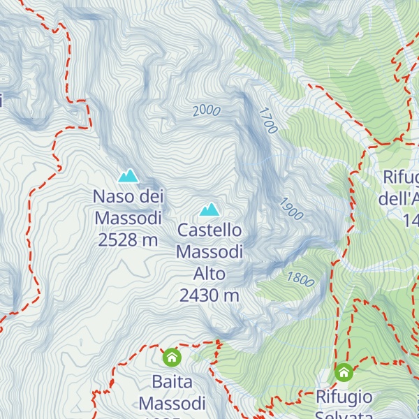 Map of Castello Massodi Alto