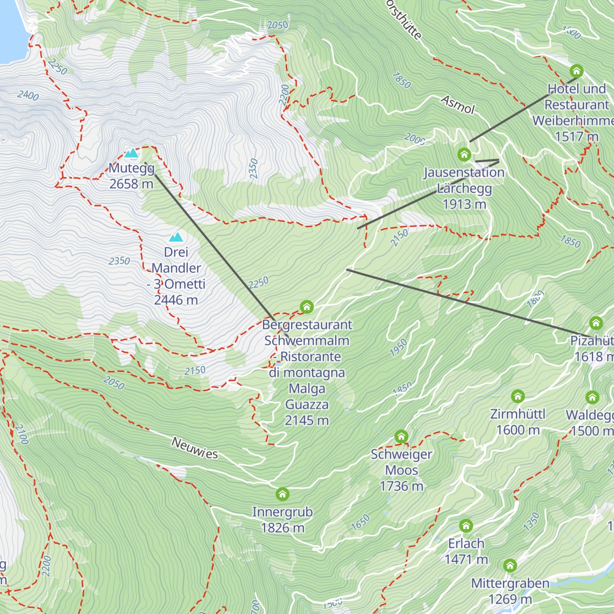 Bergrestaurant Schwemmalm - Ristorante di montagna Malga Guazza map