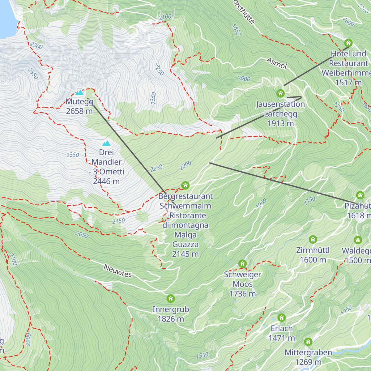 Bergrestaurant Schwemmalm - Ristorante di montagna Malga Guazza map