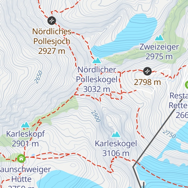 Map of Pitztaler Jochköpfle