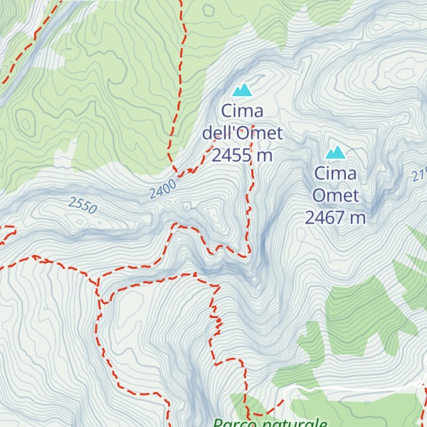Map of Cima Uomo