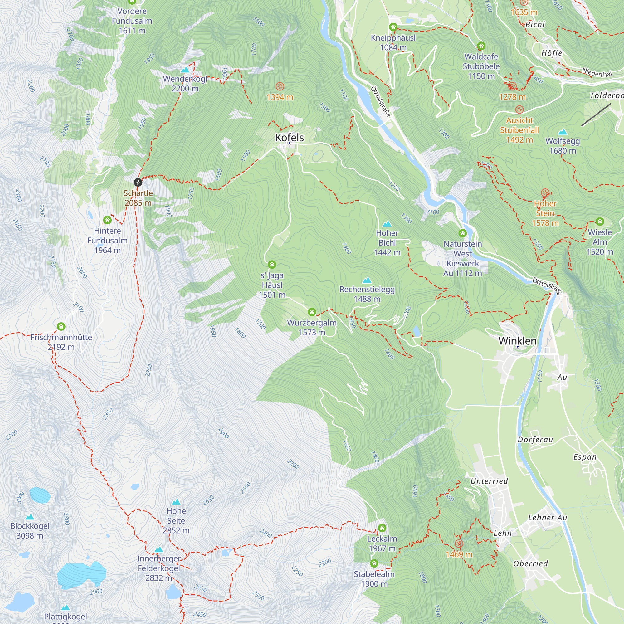 Wurzbergalm map