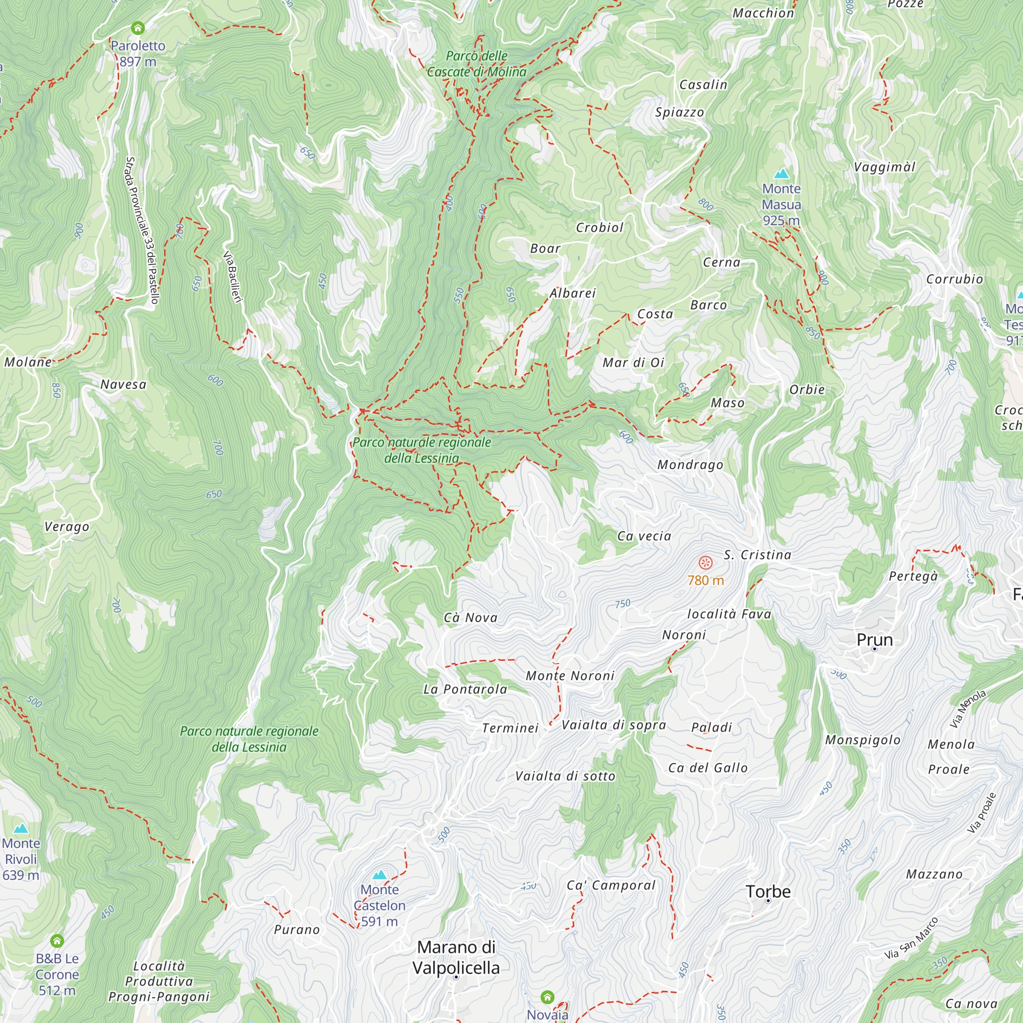 Malga Biancari map