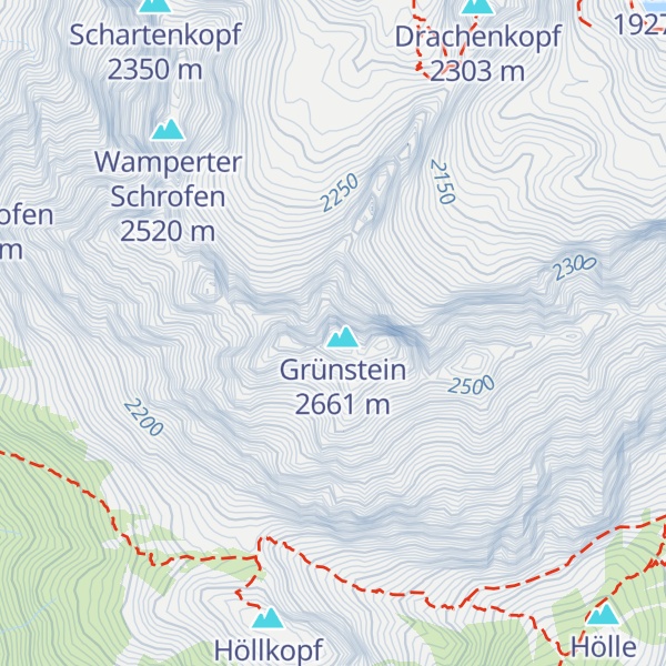 Map of Hinterer Drachenkopf