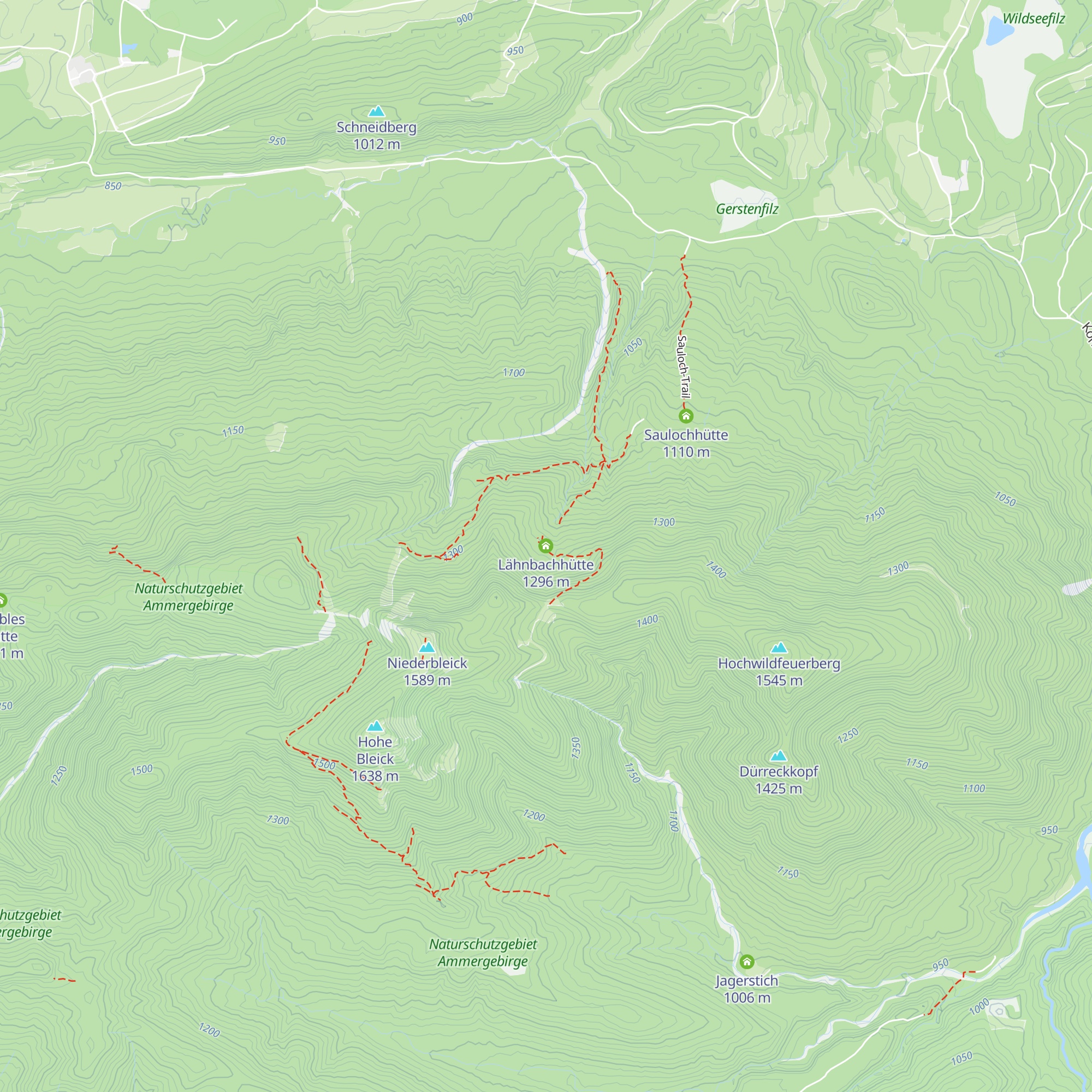 Lähnbachhütte map