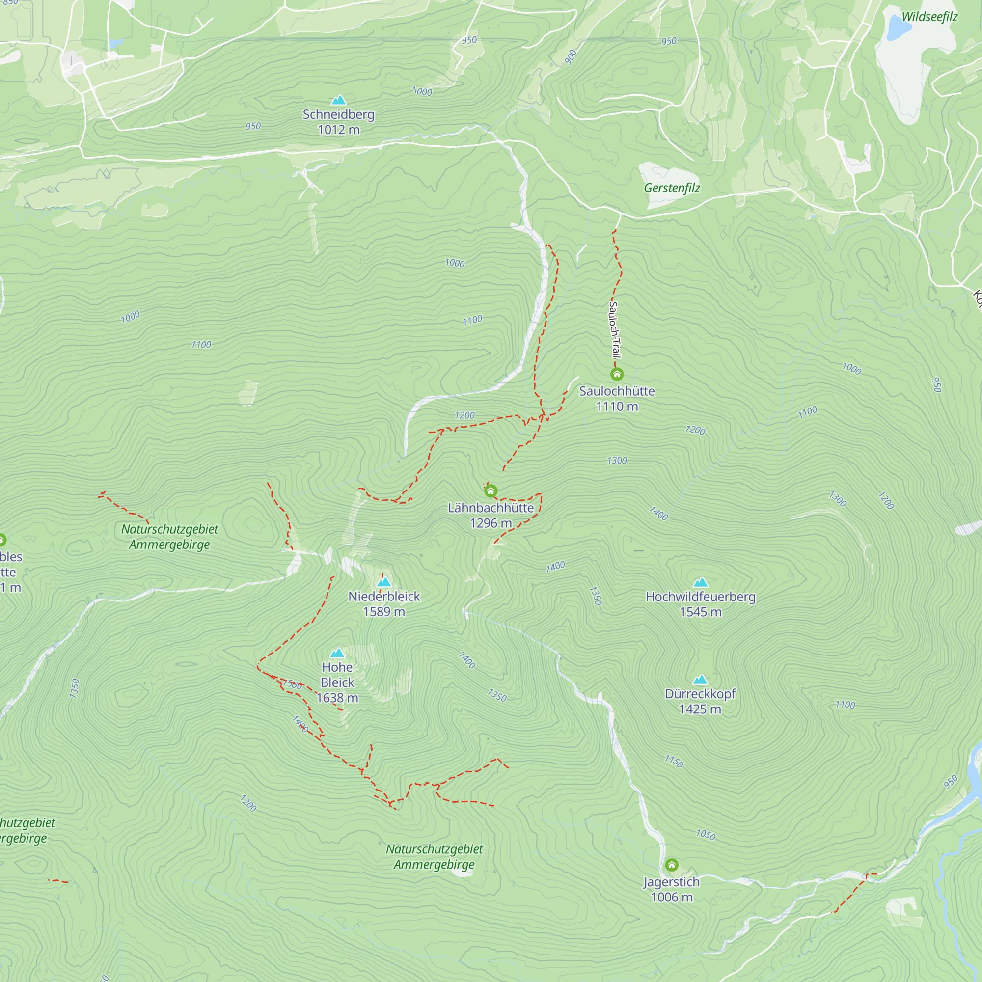 Lähnbachhütte map