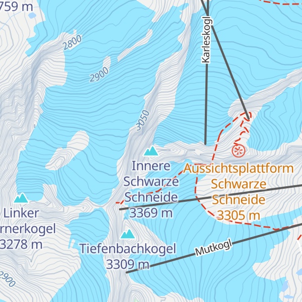 Map of Innere Schwarze Schneide