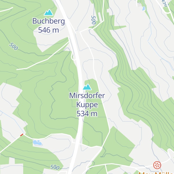Map of Mirsdorfer Kuppe