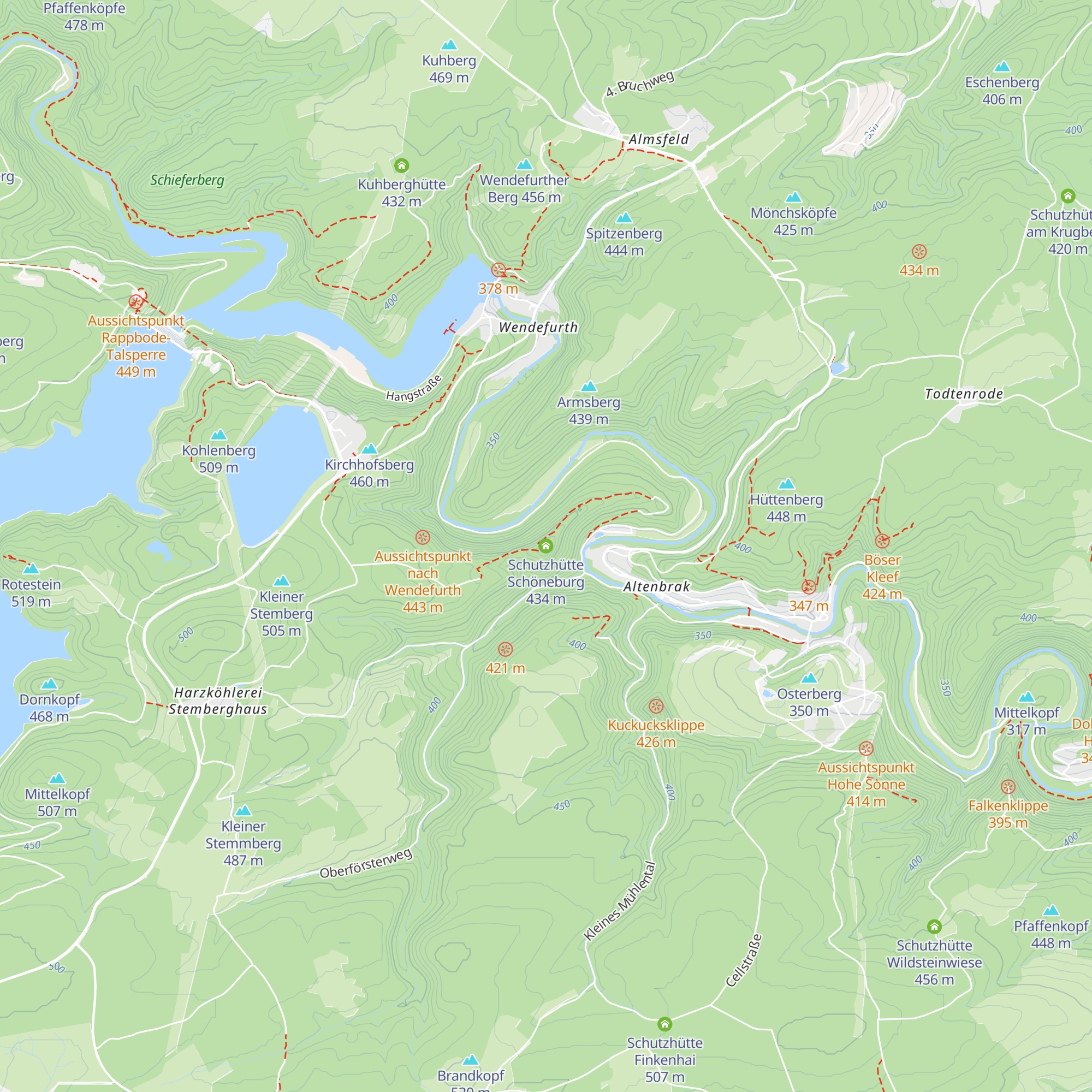 Schutzhütte Schöneburg map