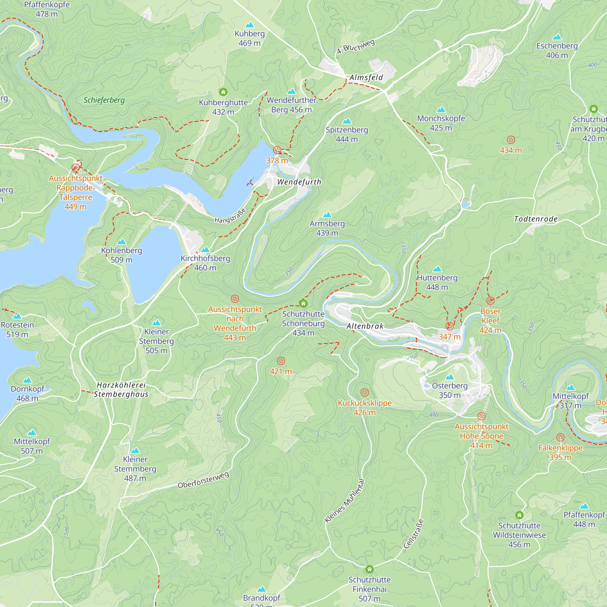 Schutzhütte Schöneburg map